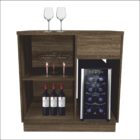 Balcão Buffet Bar Bancada Para Embutir Adega 8 Garrafas - Café