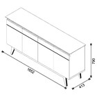 Balcão Buffet Classic Com Espelho Adnet Hi01 Branco Acetinado