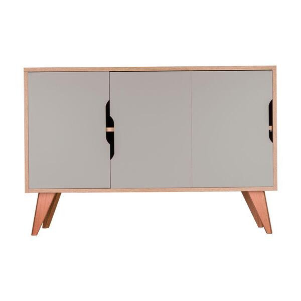 Balcão Buffet Com 3 Portas Carvalho E Verde Menta