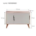 Balcão Buffet Com 3 Portas Carvalho E Verde Menta