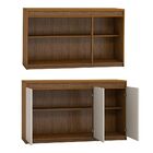 Balcão Buffet Com Moldura 3 Portas Lirio Seda/off White - Vie