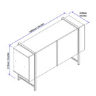 Balcão Buffet Contemporâneo Habitat C/ 2 Portas 1,36m  Legno