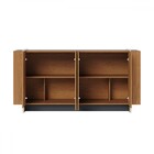 Balcão Buffet Copacabana 4 Portas 2 Prateleiras Freijó/preto/