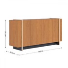 Balcão Buffet Copacabana 4 Portas 2 Prateleiras Freijó/preto/