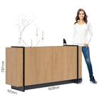 Balcão Buffet Copacabana Freijó Preto Fosco