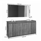 Balcão Buffet Empório Com Espelho 3 Portas Mel - Viero Móveis