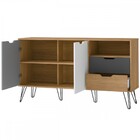 Balcão Buffet Estocolmo 2 Portas 2 Gavetas Carvalho/grafite/b