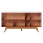 Balcão Buffet Light 3 Portas 1 Prateleira Off White/matte/fre