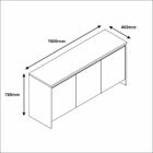 Balcão Buffet Madrid 3 Portas 1 Gaveta Champagne 050.305 - Ca