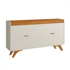 Balcão Buffet Madrid 4 Portas Off White/naturalle - Mavaular