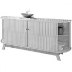 Balcão Buffet Mônaco 4 Portas 2 Gavetas Calacata/off White -