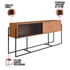 Balcão Buffet New Vermont E Preto 188 Cm - D'rossi