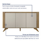 Balcão Buffet Pampulha 3 Portas 2 Prateleiras Cinamomo/off Wh