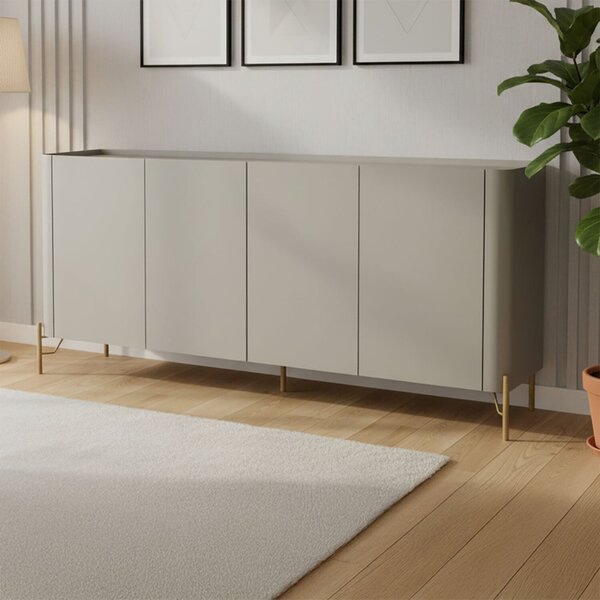 Balcão Buffet Para Sala De Estar 180cm Porta Lisa 100% Mdf Co