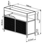 Balcão Buffet Para Sala De Jantar 2 Portas Pés Metálicos York