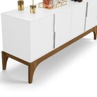 Balcão Buffet Para Sala De Jantar 4 Portas Flamma L02 Branco