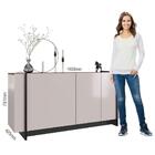 Balcão Buffet Para Sala De Jantar 4 Portas Ipanema C05 Off Wh