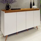 Balcão Buffet Ravena 4 Portas Branco/marrom - Pnr Móveis
