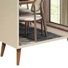Balcão Buffet Retrô Com Espelho Delta 2 Portas Off White - Mo