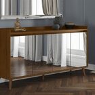 Balcao Buffet Retrô Com Espelho Delta 4 Portas Malbec - Movei