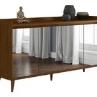 Balcao Buffet Retrô Com Espelho Delta 4 Portas Malbec - Movei