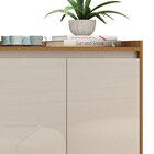 Balcao Buffet Retrô Delta 3 Portas Freijó Com Off White - Mov