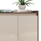 Balcao Buffet Retrô Delta 3 Portas Malbec Com Off White - Mov