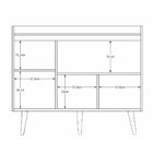 Balcao Buffet Retrô Delta 3 Portas Malbec Com Off White - Mov