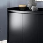 Balcão Buffet Retrô Delta 4 Portas - Preto - Rpm Móveis