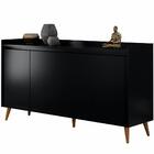 Balcão Buffet Retrô Delta 4 Portas - Preto - Rpm Móveis