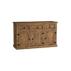 Balcão Buffet Rústico 3 Portas E 3 Gavetas Em Madeira Maciça