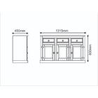 Balcão Buffet Rústico 3 Portas E 3 Gavetas Em Madeira Maciça