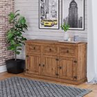 Balcão Buffet Rústico 3 Portas E 3 Gavetas Em Madeira Maciça