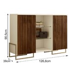 Balcão Buffet Sala De Jantar Metta M20 Palisandro/off White -