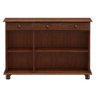 Balcão Buffet Sala De Jantar Rústico 128cm 3 Portas 3 Gavetas