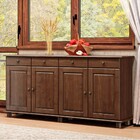 Balcão Buffet Sala De Jantar Rústico 168cm 4 Portas 4 Gavetas