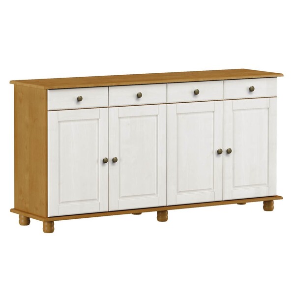 Balcão Buffet Sala De Jantar Rústico 168cm 4 Portas 4 Gavetas