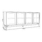 Balcão Buffet Sala De Jantar Zelda Natural/oregon  - Gran Belo