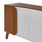 Balcão Buffet Seleto 4 Portas 2 Prateleiras Cedro/off White -