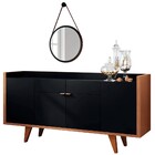 Balcão Buffet Sinfonia 4 Portas Com Espelho Decorativo H01 Pr