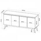 Balcão Buffet Stylo 4 Portas Seda - Viero Móveis