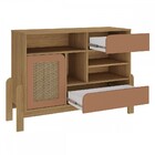 Balcão Buffet Trend 1 Porta 2 Gavetas Carvalho/terracota - Pn