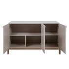 Balcão Buffet Vênus Em E 136cm Mdf Natural/fendi Natural/fendi