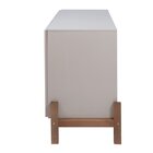 Balcão Buffet Vênus Em E 136cm Mdf Natural/fendi Natural/fendi