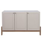 Balcão Buffet Vênus Em E 136cm Mdf Natural/fendi Natural/fendi