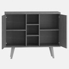 Balcão Buffet Vision 2 Portas 4 Prateleiras Mel - Viero Móveis