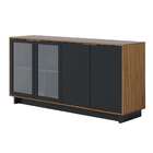 Balcão Buffet Vitoria 4 Portas Noce Milano/preto Fosco - Coli