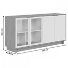 Balcão Buffet Vitoria 4 Portas Noce Milano/preto Fosco - Coli