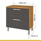 Balcão Burguesa Premium 1 Porta 1 Gaveta 80 Cm