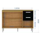 Balcão C/ Tampo 3 Portas E 2 Gavetas Lavinia-poquema - Damasc